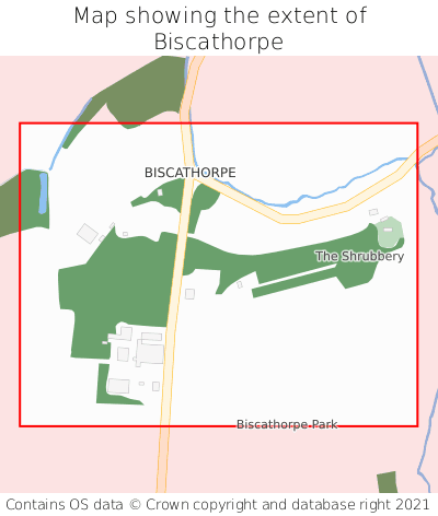 Map showing extent of Biscathorpe as bounding box