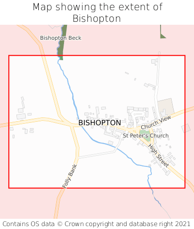 Map showing extent of Bishopton as bounding box