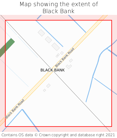 Map showing extent of Black Bank as bounding box