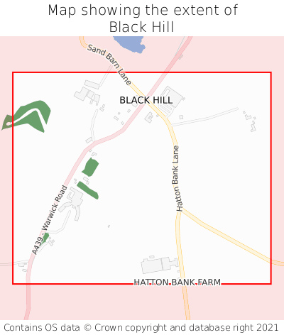 Map showing extent of Black Hill as bounding box
