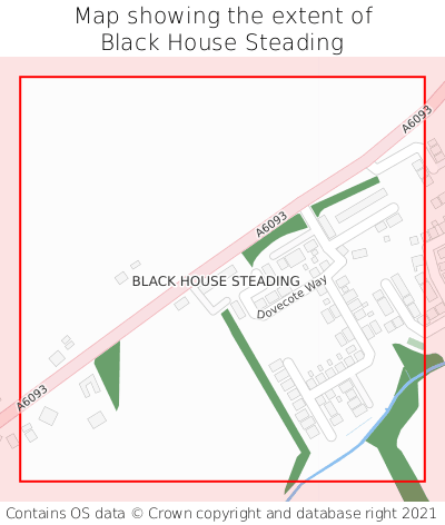 Map showing extent of Black House Steading as bounding box