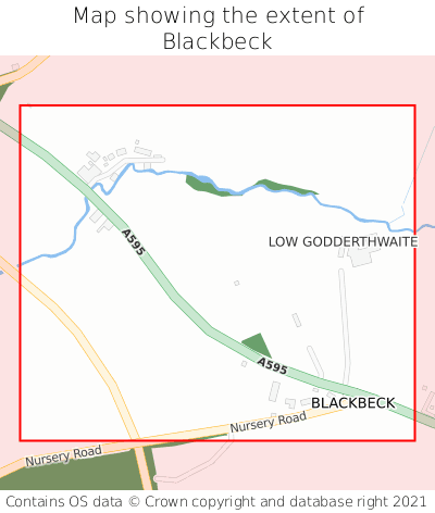 Map showing extent of Blackbeck as bounding box