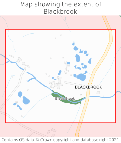 Map showing extent of Blackbrook as bounding box