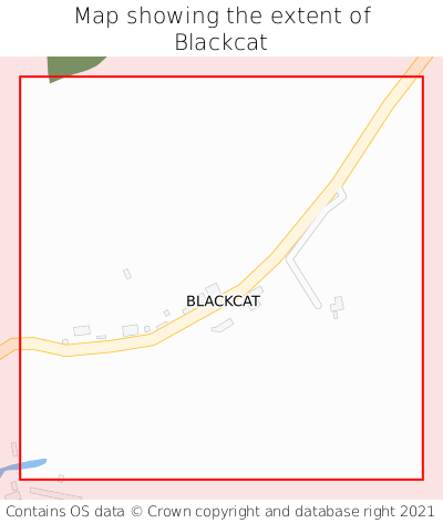 Map showing extent of Blackcat as bounding box