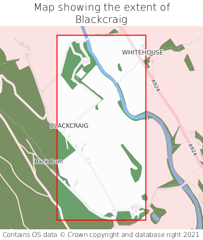 Map showing extent of Blackcraig as bounding box