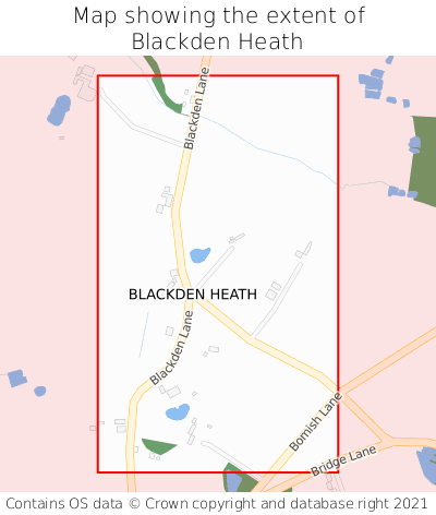 Map showing extent of Blackden Heath as bounding box