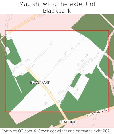 Map showing extent of Blackpark as bounding box