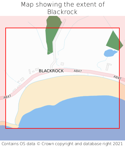 Map showing extent of Blackrock as bounding box