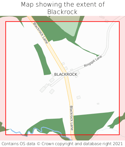 Map showing extent of Blackrock as bounding box