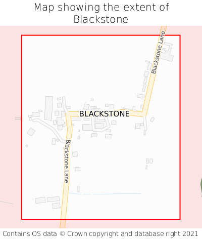 Map showing extent of Blackstone as bounding box