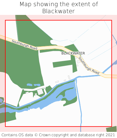 Map showing extent of Blackwater as bounding box