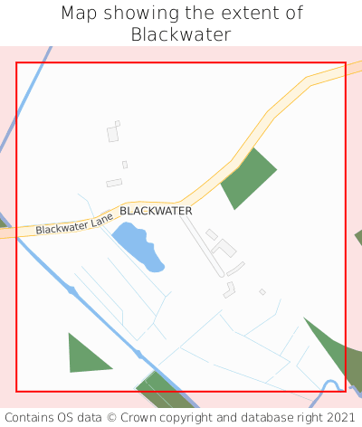 Map showing extent of Blackwater as bounding box