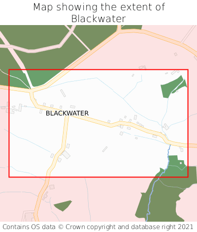 Map showing extent of Blackwater as bounding box