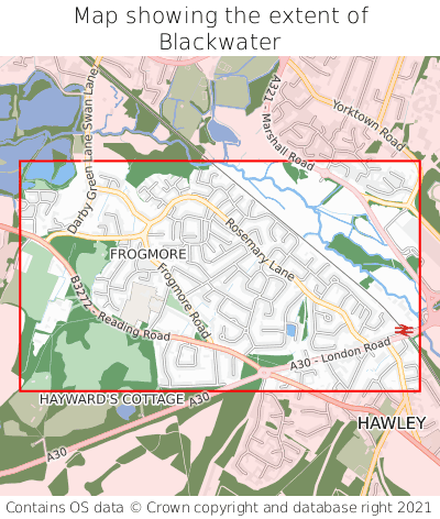 Map showing extent of Blackwater as bounding box