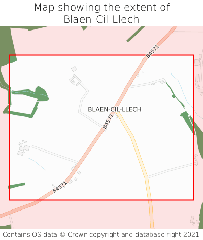 Map showing extent of Blaen-Cil-Llech as bounding box