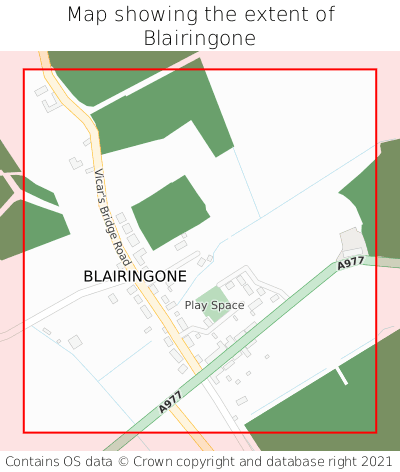 Map showing extent of Blairingone as bounding box