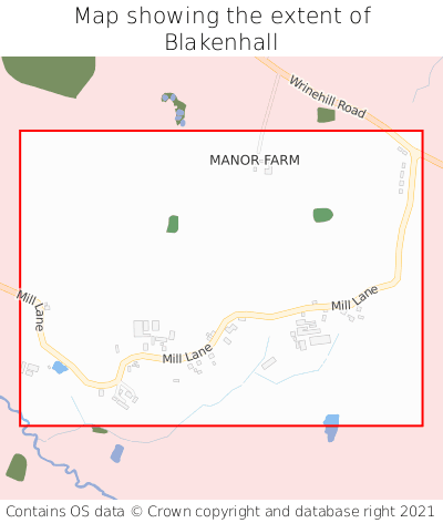 Map showing extent of Blakenhall as bounding box