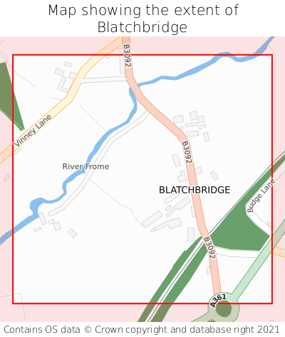 Map showing extent of Blatchbridge as bounding box