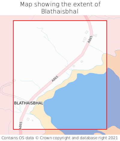 Map showing extent of Blathaisbhal as bounding box