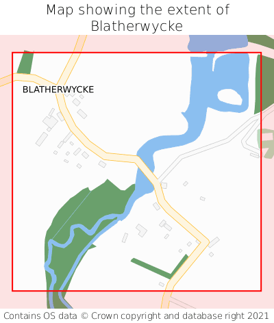 Map showing extent of Blatherwycke as bounding box