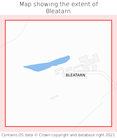 Map showing extent of Bleatarn as bounding box