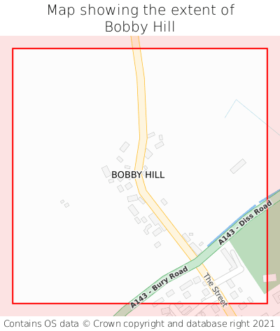 Map showing extent of Bobby Hill as bounding box