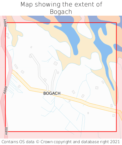 Map showing extent of Bogach as bounding box