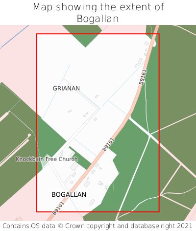 Map showing extent of Bogallan as bounding box