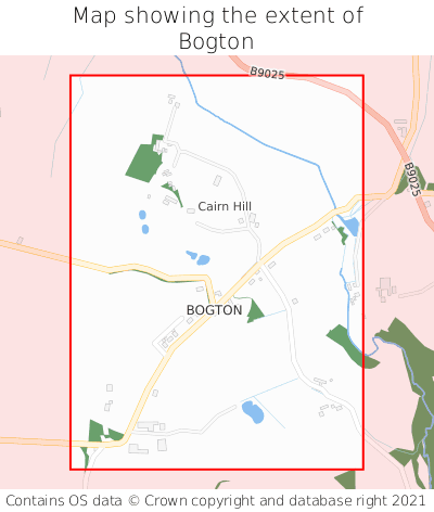 Map showing extent of Bogton as bounding box
