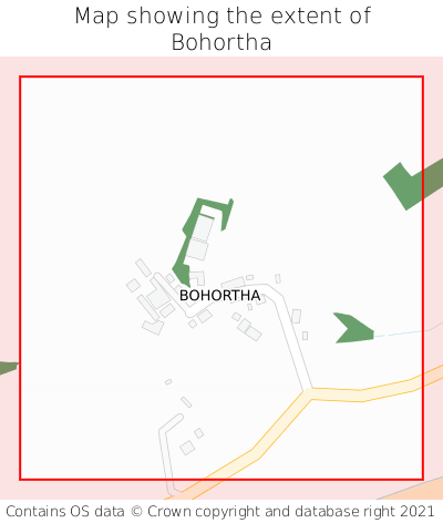 Map showing extent of Bohortha as bounding box