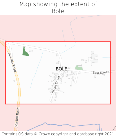 Map showing extent of Bole as bounding box