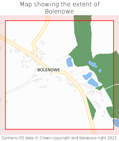 Map showing extent of Bolenowe as bounding box