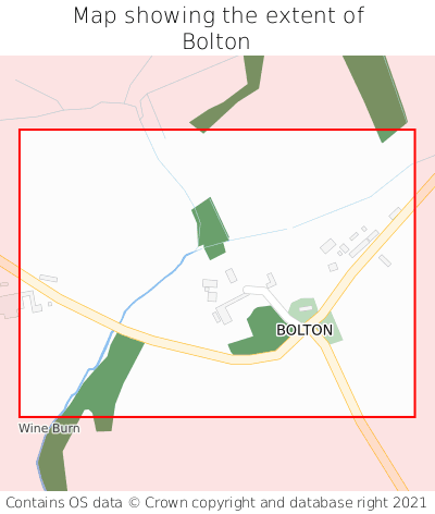 Map showing extent of Bolton as bounding box