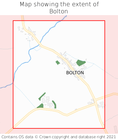 Map showing extent of Bolton as bounding box