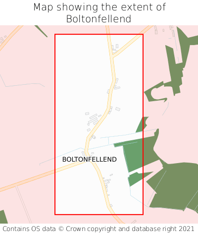 Map showing extent of Boltonfellend as bounding box