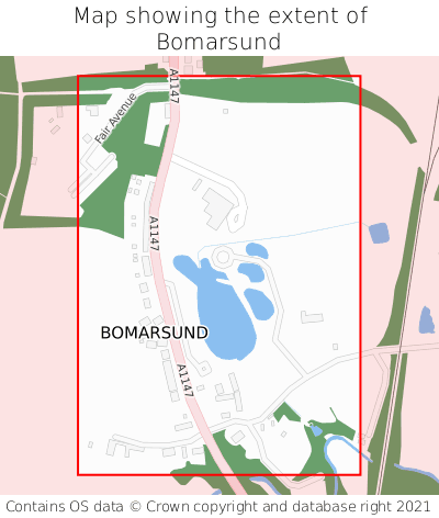 Map showing extent of Bomarsund as bounding box