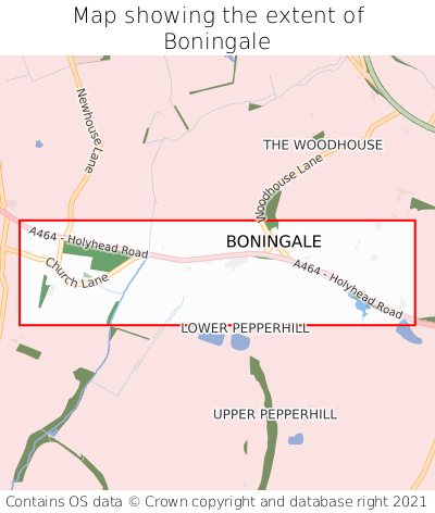 Map showing extent of Boningale as bounding box