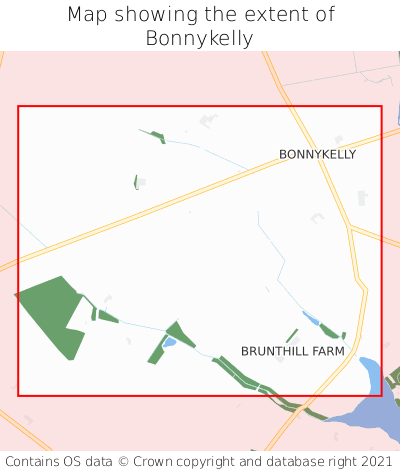 Map showing extent of Bonnykelly as bounding box