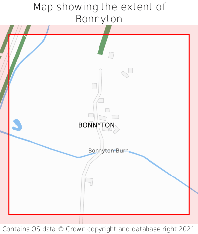 Map showing extent of Bonnyton as bounding box