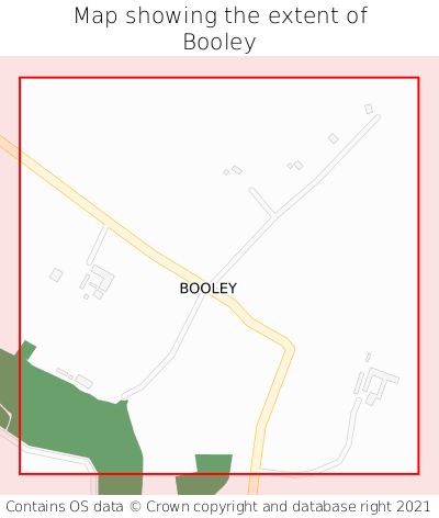 Map showing extent of Booley as bounding box