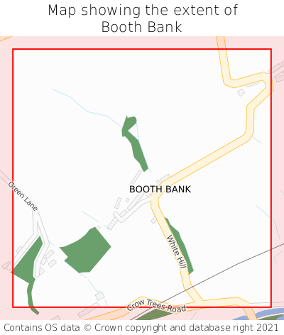 Map showing extent of Booth Bank as bounding box