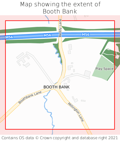 Map showing extent of Booth Bank as bounding box