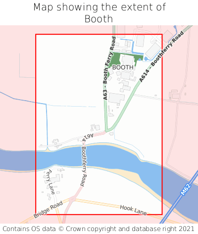 Map showing extent of Booth as bounding box