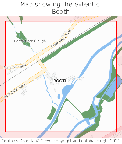 Map showing extent of Booth as bounding box