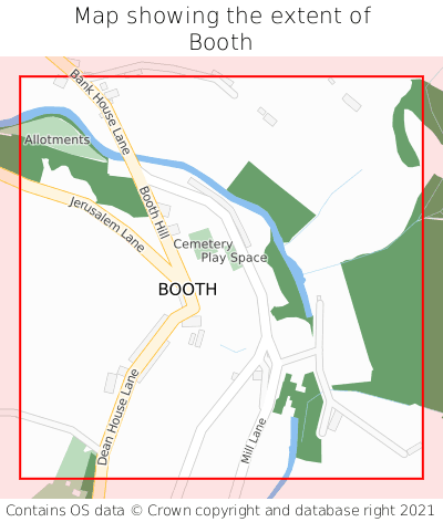 Map showing extent of Booth as bounding box
