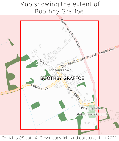 Map showing extent of Boothby Graffoe as bounding box