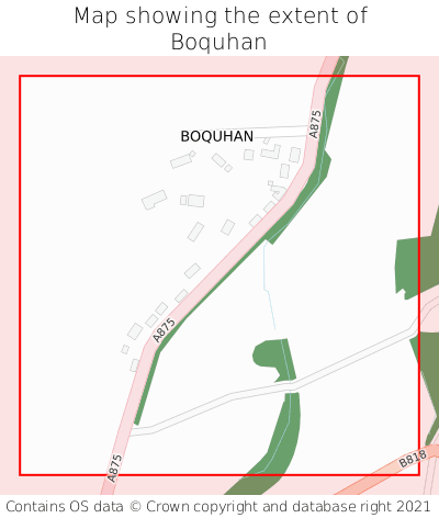 Map showing extent of Boquhan as bounding box