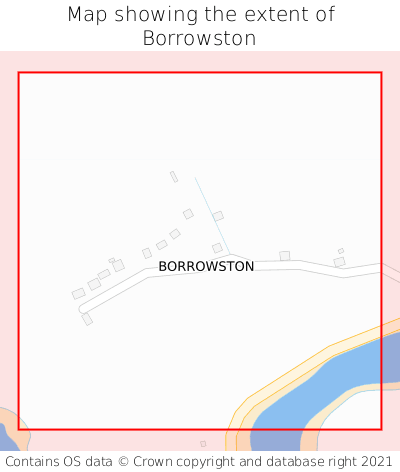 Map showing extent of Borrowston as bounding box