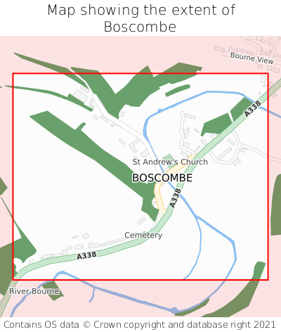 Map showing extent of Boscombe as bounding box