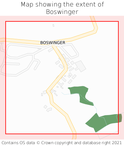 Map showing extent of Boswinger as bounding box